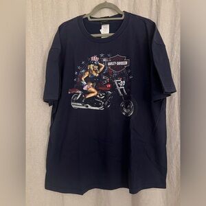 Black oversized Harley Davidson t shirt